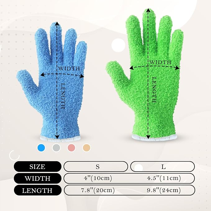 Evridwear Microfiber Dusting Gloves, Dusting Cleaning Glove - Image 5
