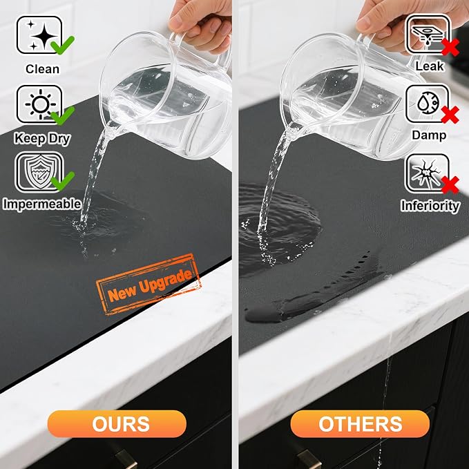 Dish Drying Mat & Coffee Mat for Kitchen Counter, Absorbent Microfiber - Image 5