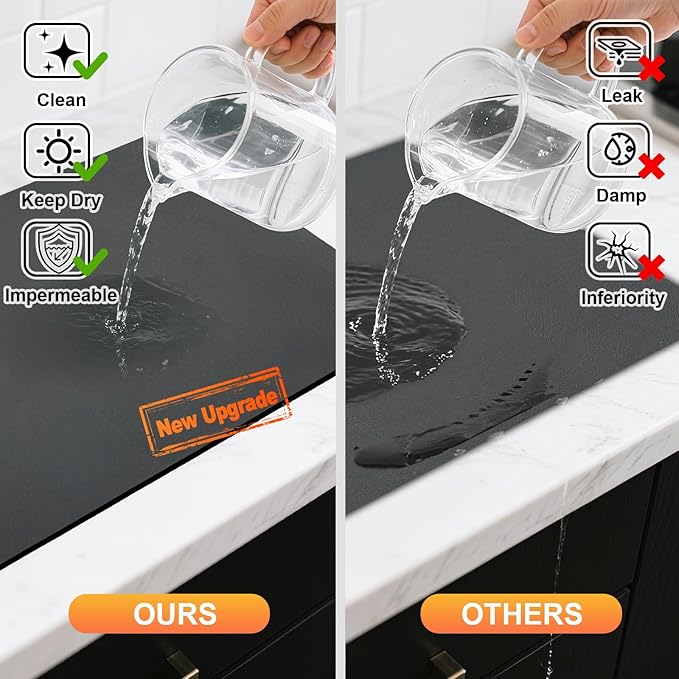 Dish Drying Mats for Kitchen Counter, Waterproof Coffee Mat for Countertop - Image 5