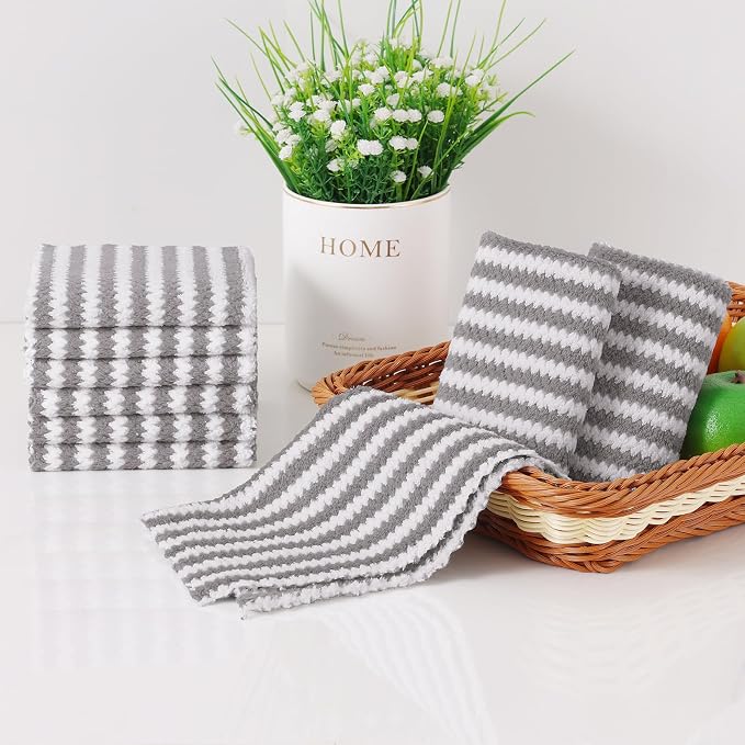 Homaxy 12 Pack Kitchen Dish Cloths, Ultra Soft and Absorbent Dish Towels - Image 6