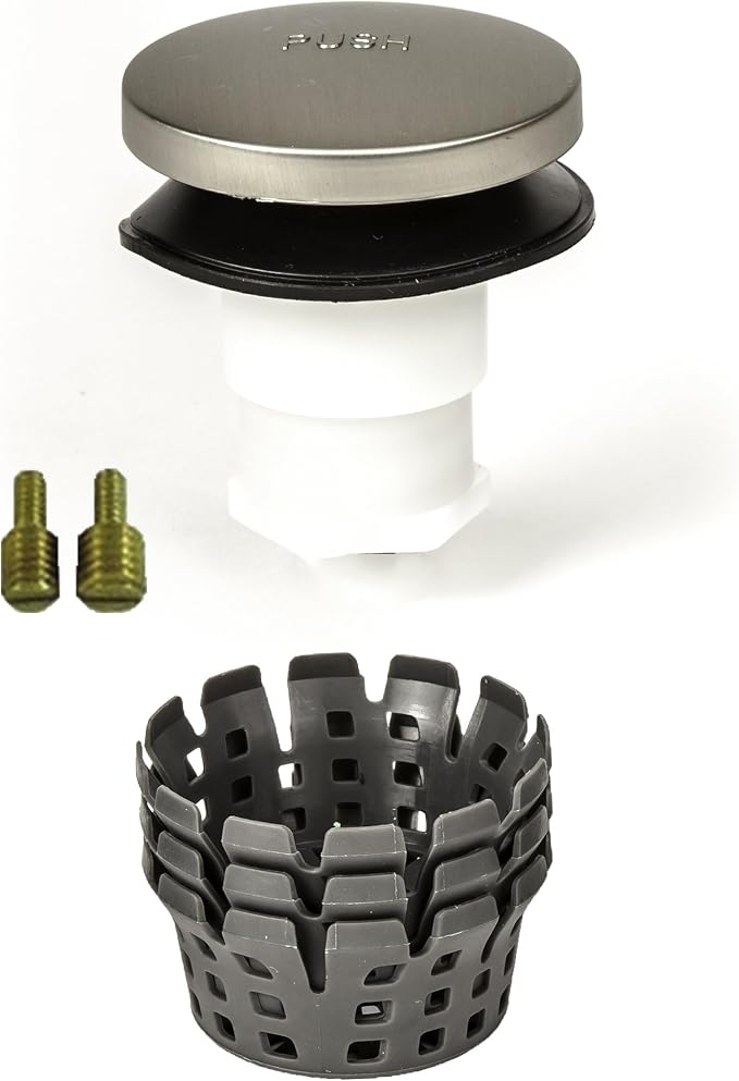 PF WaterWorks PF0936-BN Toe Touch Bath Tub/Bathtub Drain Stopper Includes 3/8" by PermaFLOW