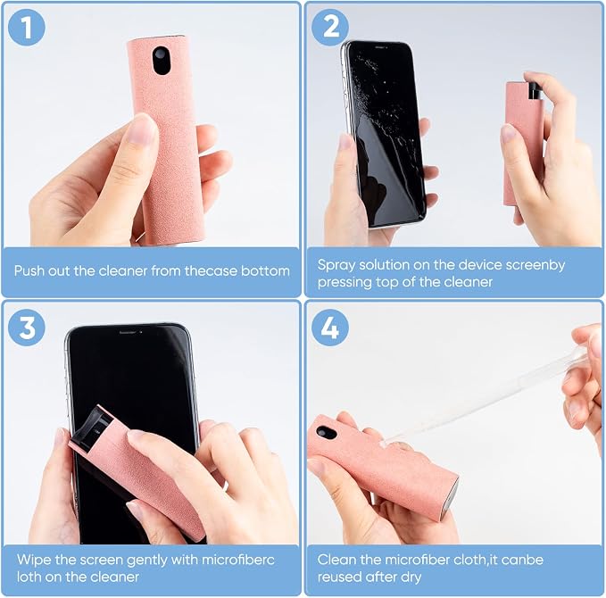 6 Pack Screen Cleaner kit 2-in-1 Touchscreen Mist Cleaner Screen Cleaner Spray - Image 5