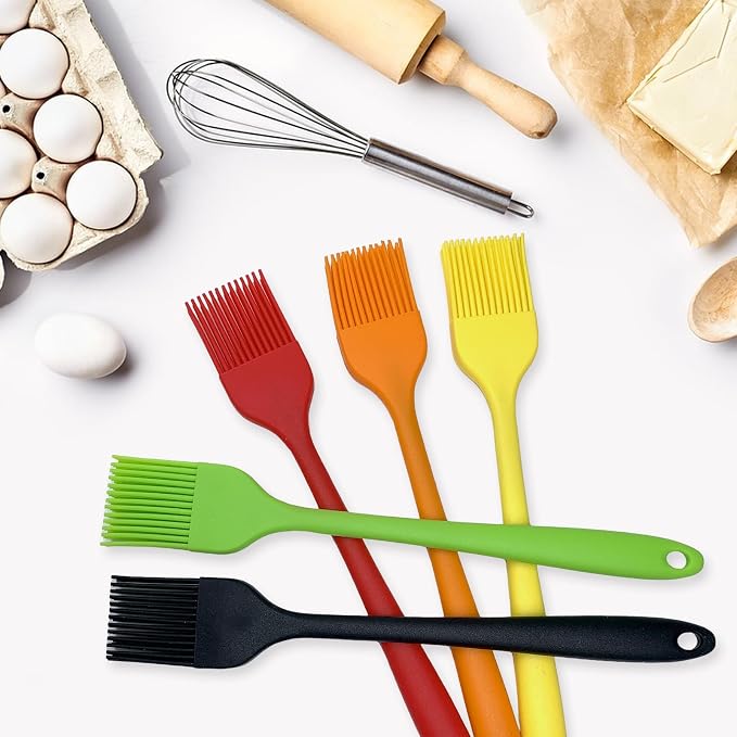Silicone Basting Pastry Brushes, 5 Pack Heat Resistant Cooking Brush - Image 5