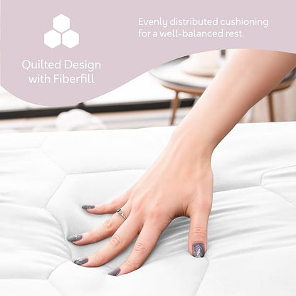 Hearth & Harbor Twin Size Quilted Fitted Mattress Pad Cover, 100% Waterproof Mattress Protectors, Deep Pocket Fitted Mattress Cover 8" - 21" (39" x 75", White)