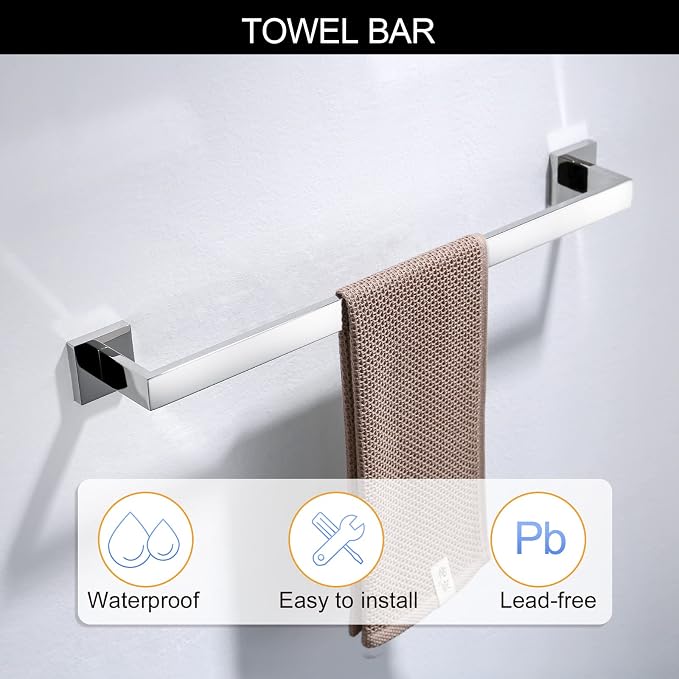 Bathroom Towel Bar Set Toilet Paper Holder - Image 2
