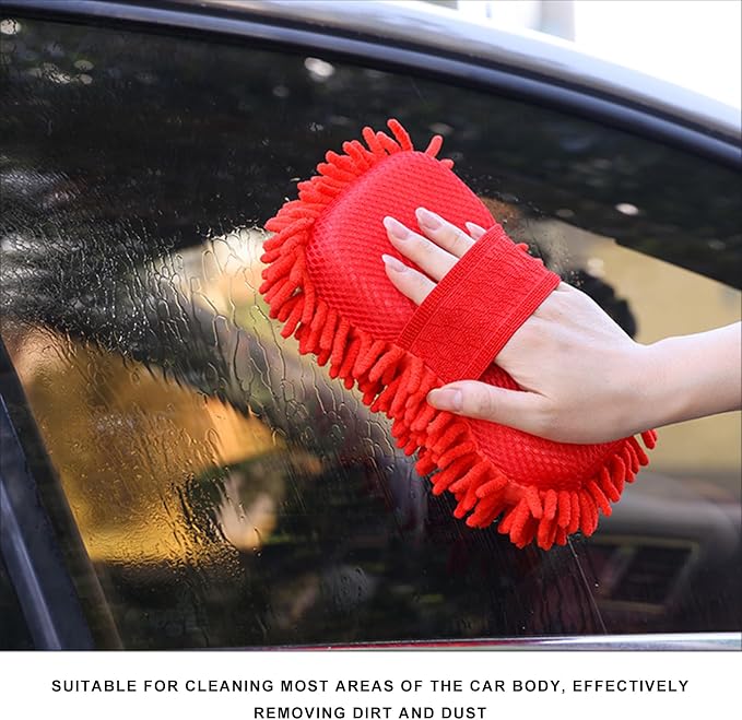 Microfiber Car Wash Sponge, Scratch-Free Vehicle Washing Mitt - Image 4