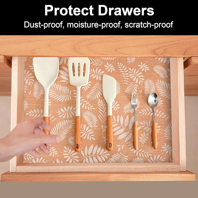 Cooyes Shelf and Drawer Liners for Kitchen Cabinets, Non Adhesive Cabinet Liner - Image 2