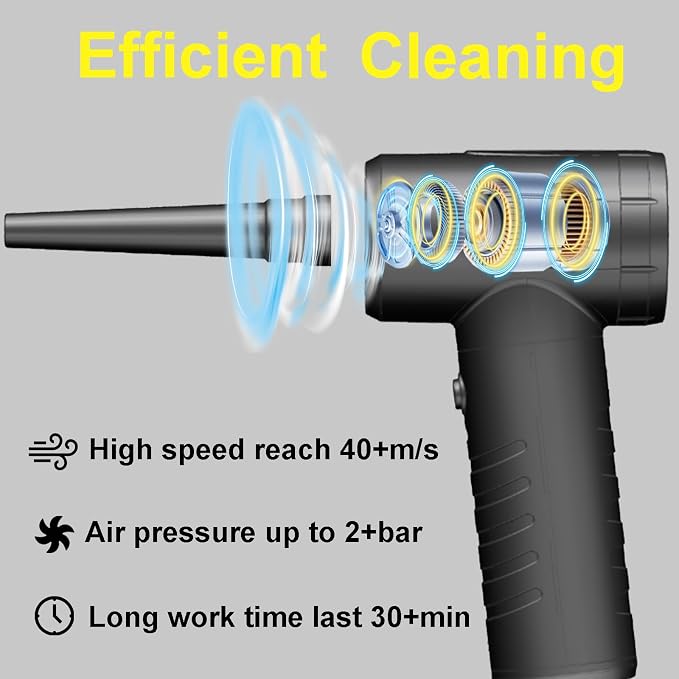 Air Duster, Efficient Electric Air Duster, Compact Rechargeable Cordless - Image 3
