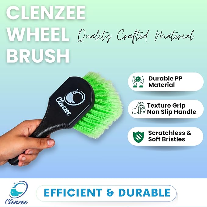 Premium Microfiber Wheel Brush and Nylon Bristles Tire Brush | Car Wheel Brush - Image 2