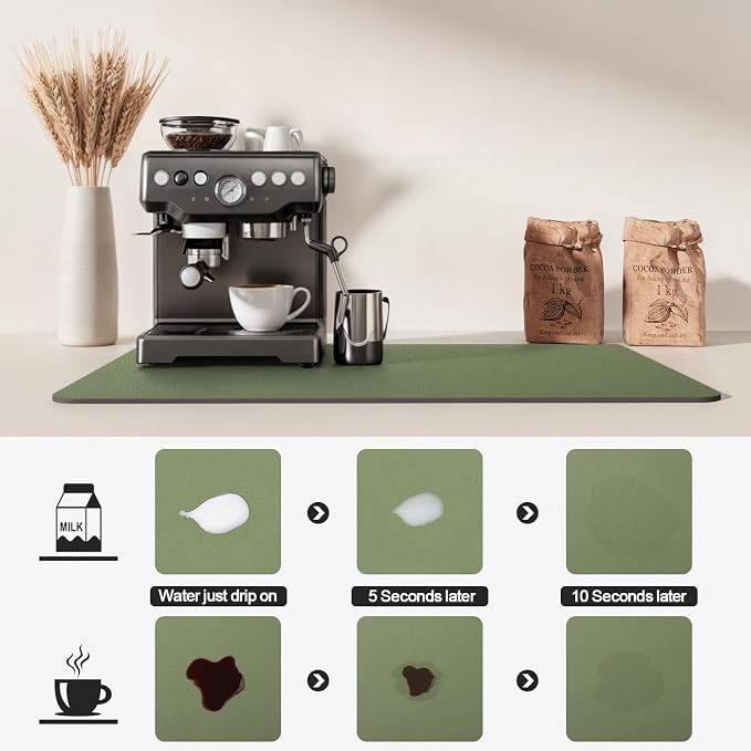 Dish Drying Mat for Kitchen Counter | Coffee Bar Mat for Countertops | Heat - Image 4