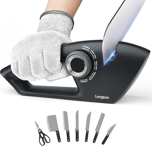 Longzon 6-in-1 Knife Sharpener 5 Stage by Longzon