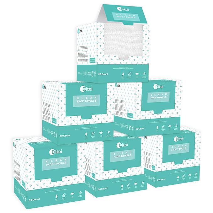 Face Towels, Face Towelettes XL, Ultra Soft Makeup Remover Dry Wipes, Thick by Ditoi