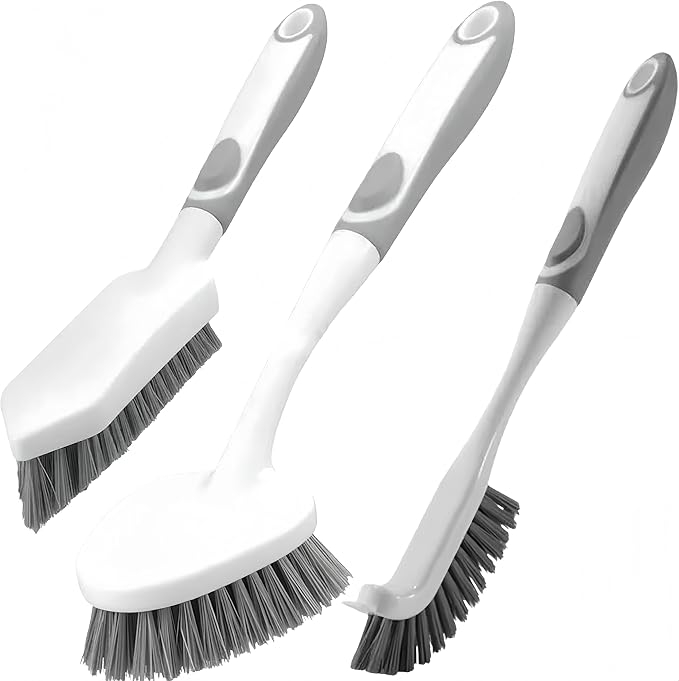 Scrub Brush for Cleaning-3 Pack Heavy-Duty Scrub Brushes Set Shower Scrubber by Selaurel