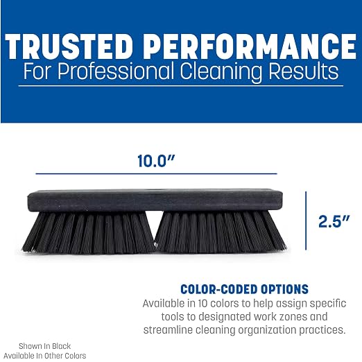 SPARTA Plastic Floor Scrub Brush, Brush Head Only, Deck Brush - Image 3