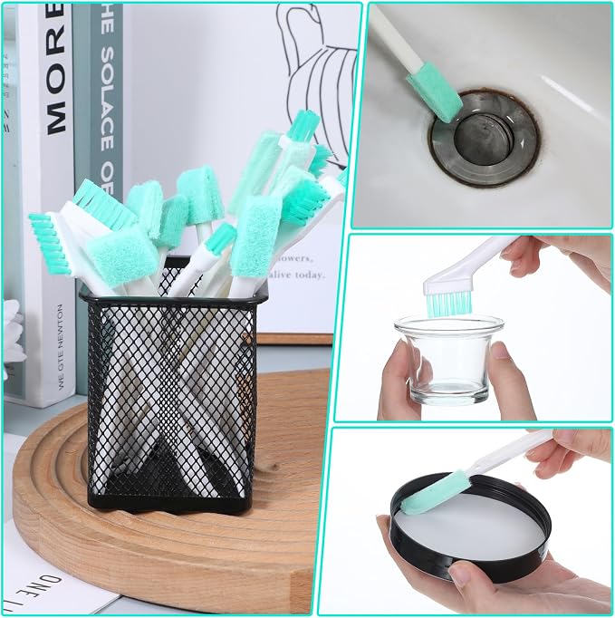 16 Pack Small Household Cleaning Brushes Crevice Cleaning Tool Deep Detail - Image 7
