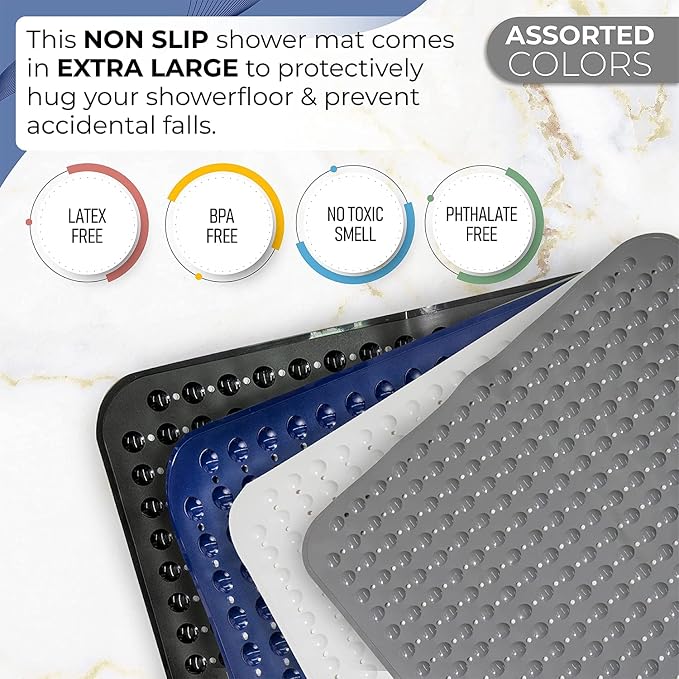 ENKOSI Extra Large Square Non Slip Shower Mat - Image 6