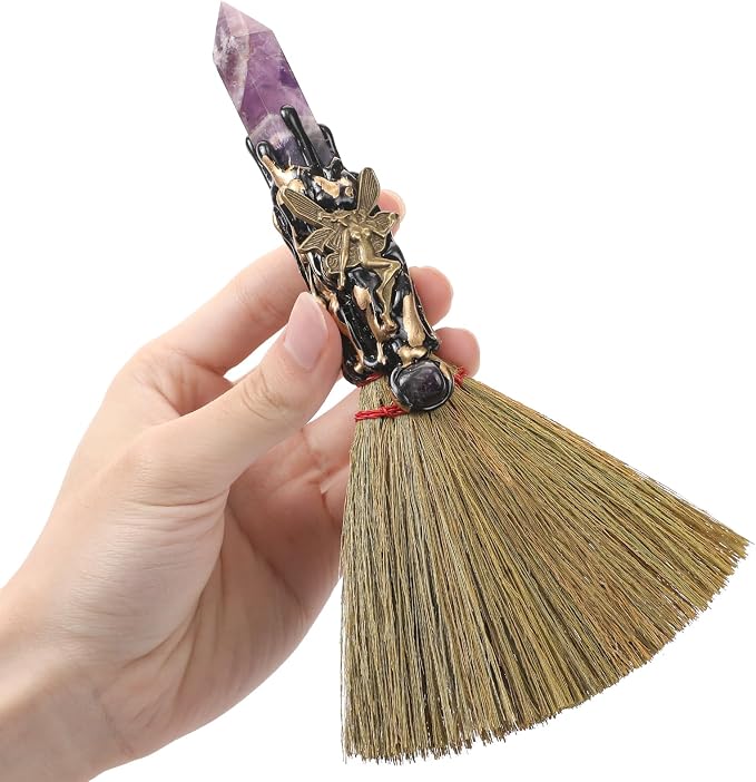 Crystal Witch Altar Broom by RENEMEGO