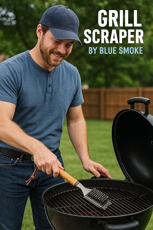 Blue Smoke Grill Brush and Scraper – Heavy Duty BBQ Cleaner - Image 4