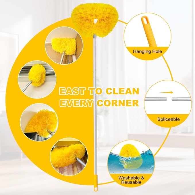 Ceiling Fan Cleaner Duster Reusable Microfiber Ceiling Fan Blade Cleaner - Image 3