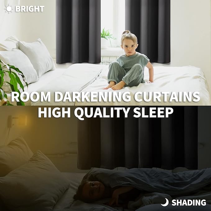 BGment Short Blackout Curtains 36 Inches Length - Image 2