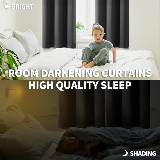 BGment Blackout Curtains for Bedroom 54 Inches Long - Image 2