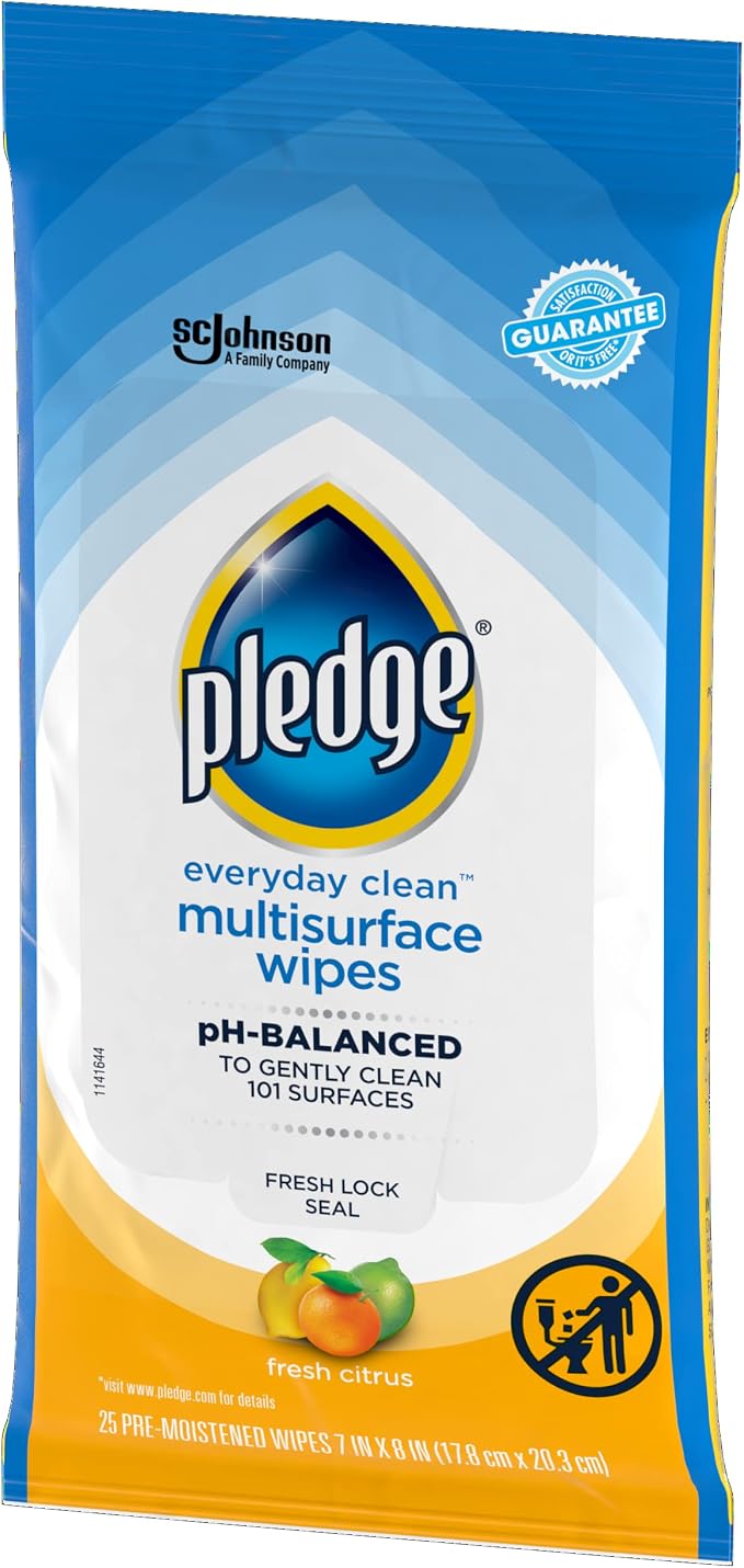 Pledge Multi Surface Everyday Wipes Fresh Citrus - Image 3