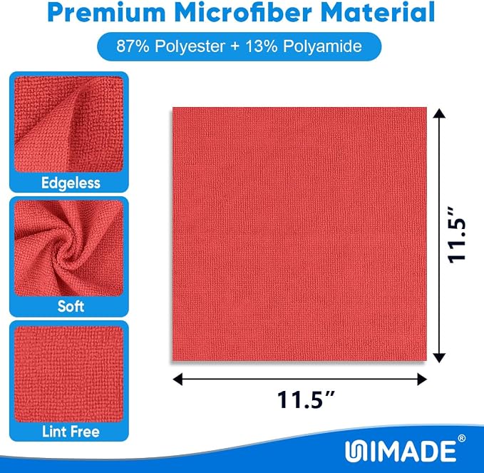Microfiber Cleaning Cloth, 20 Pack Reusable Microfiber Towels - Image 2