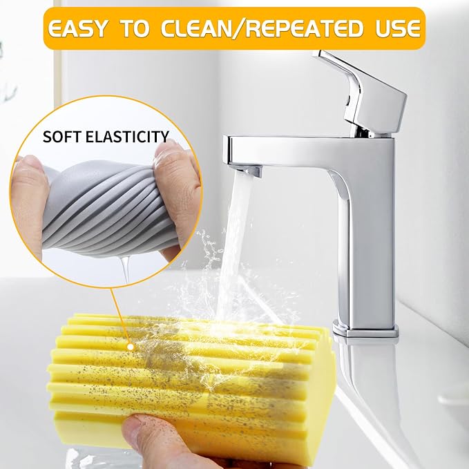 COBETE Damp Clean Duster Sponge, Reusable Damp Dusting Sponge Household Cleaning - Image 4