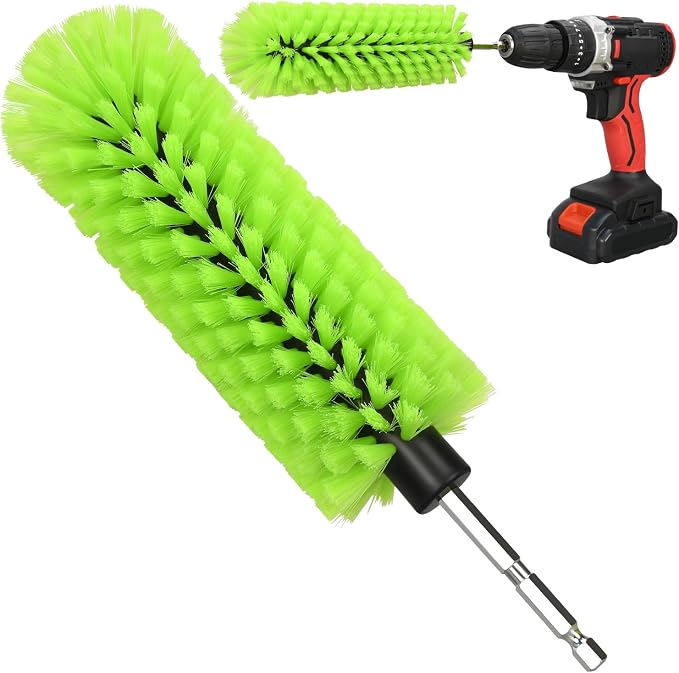 Drill Brush for Car Wheel and Bottle, Highly Dense and Durable Car Cleaning by DkOvn