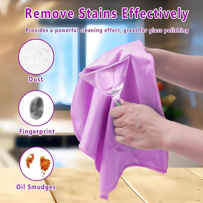 6 Pack Glass Cleaning Cloth Microfiber Cleaning Cloth - Image 3