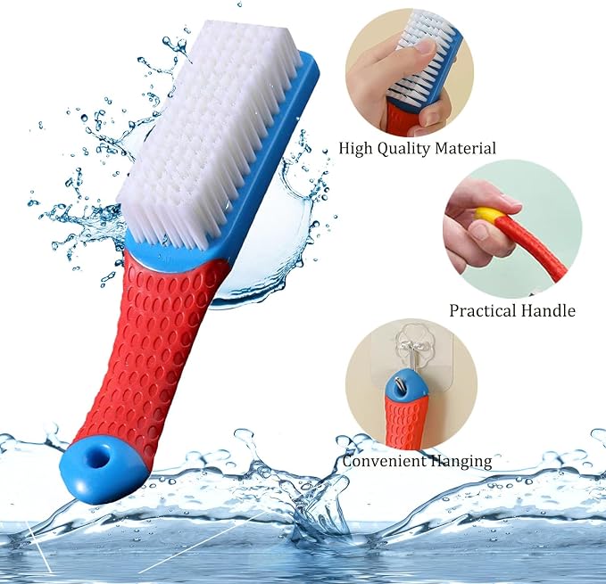 Nail Cleaning Brush, 2 Pack, Plastic Material, Sturdy Handle, 6.3 Inch Length - Image 3