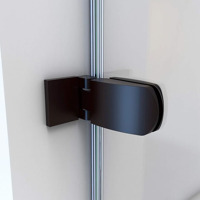DreamLine Aqua Uno 34 5/16 inch W x 58 inch H Frameless Hinged Tub Door in Oil - Image 7