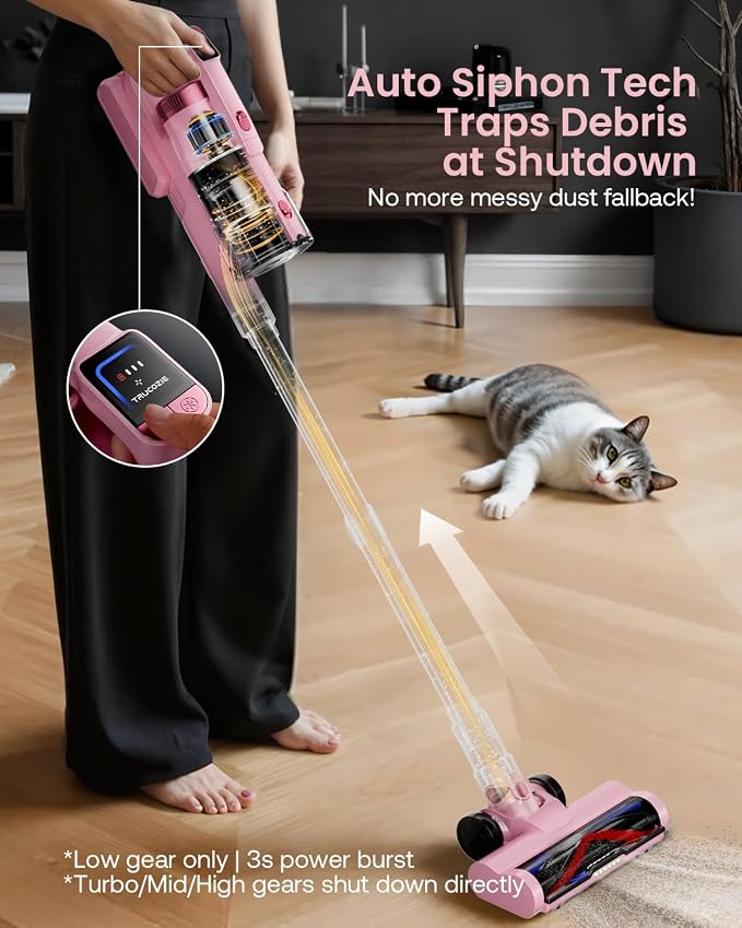 Cordless Vacuum Cleaner for Home, Upgraded 60Kpa Powerful Suction Pet Hair - Image 3