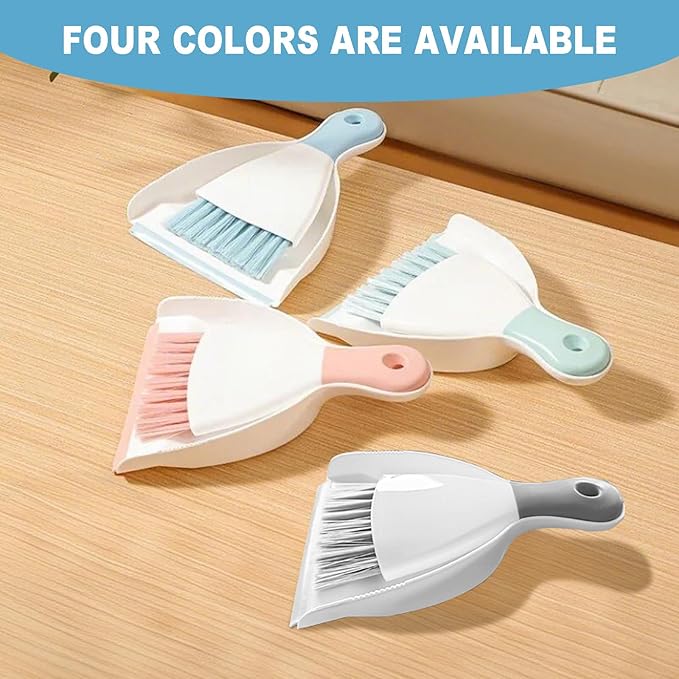 Mini Broom with Dustpan Combo Set Small Dust pan and Brush Set Quick Cleanup - Image 5
