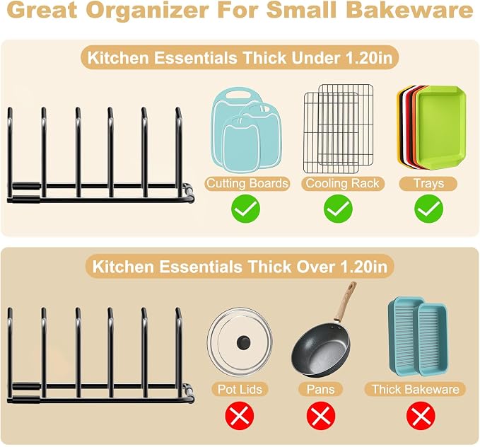 Cutting Board Organizer, Cutting Board Holder Rack Baking Cookie Pan Sheets - Image 3
