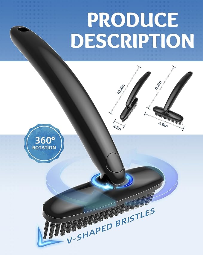 360 Degree Rotating Crevice Cleaning Brush- Household Hard Bristle Cleaning - Image 2