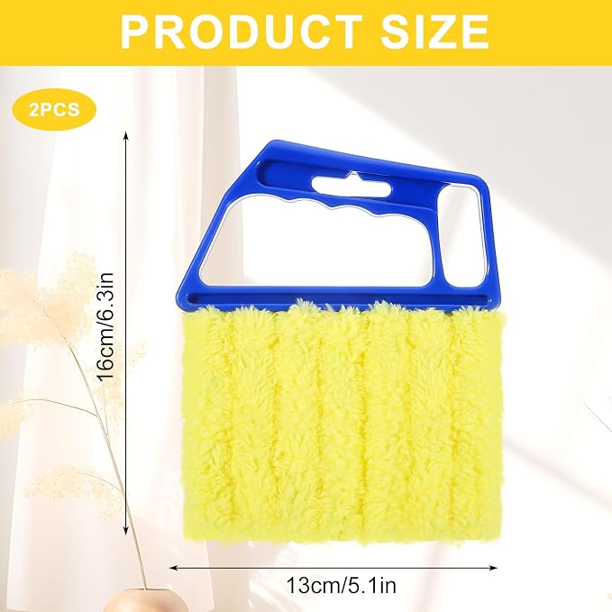 JIEYAO 2PCS Blind Cleaner Tools, Microfiber Window Blind Duster Washable - Image 3