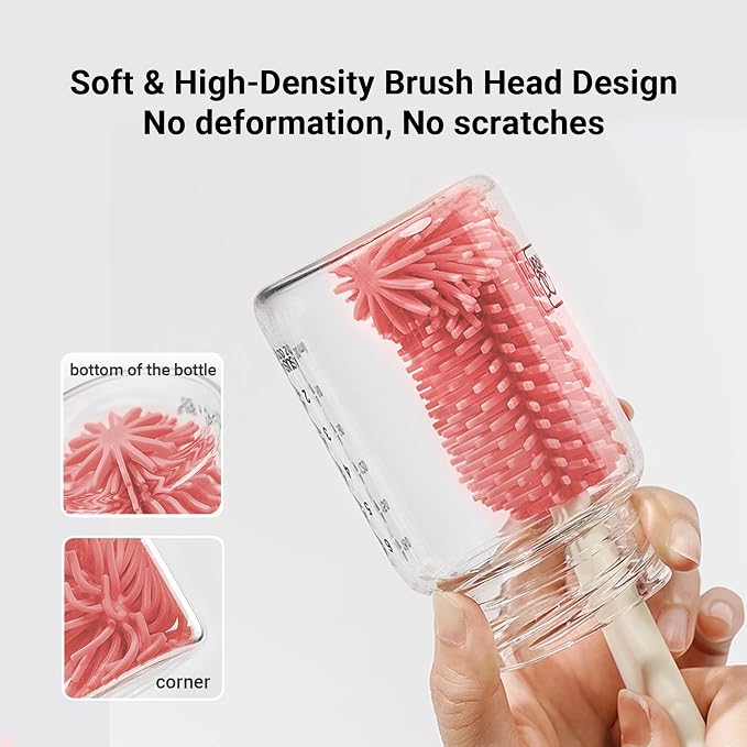 Baby Bottle Brush, 10 in 1 Travel Baby Bottle Cleaner Brush Set - Image 6