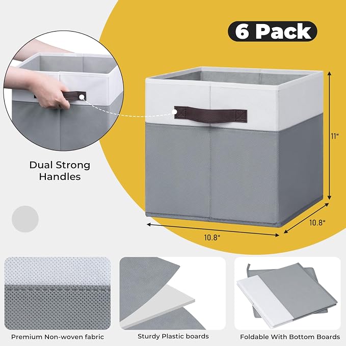 Criusia Storage Cubes -11 inch Closet Organizers and Storage Bins - Image 4