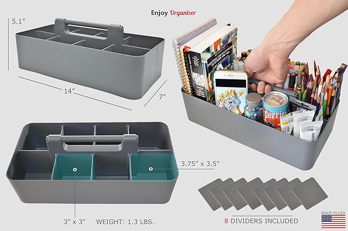 -Large Carry Caddy Bin Basket Portable Office Desk Storage DIY- MADE IN USA - Image 4