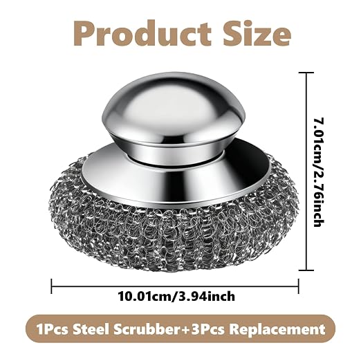 Steel Wool Scrubber, Stubborn Messes on Cookware, Oven & Kitchen Sinks - Image 6