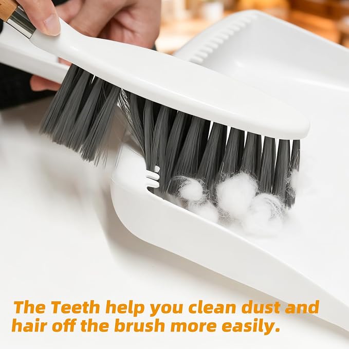 Small Broom and Dustpan Set, 13 x 8.7 inch, Hangable Portable Cleaning - Image 4