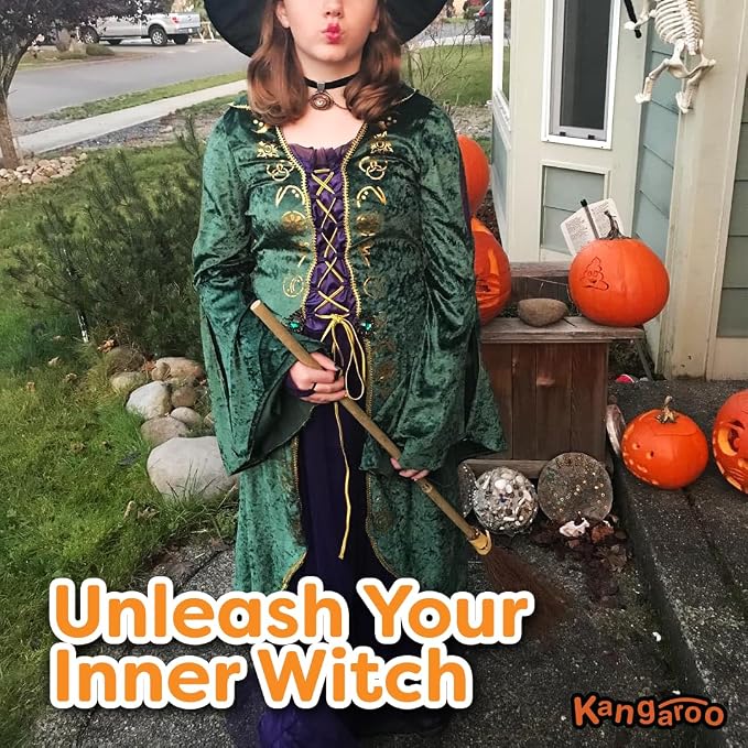 Kangaroo 36" Bamboo Witch Broom Prop - Image 8