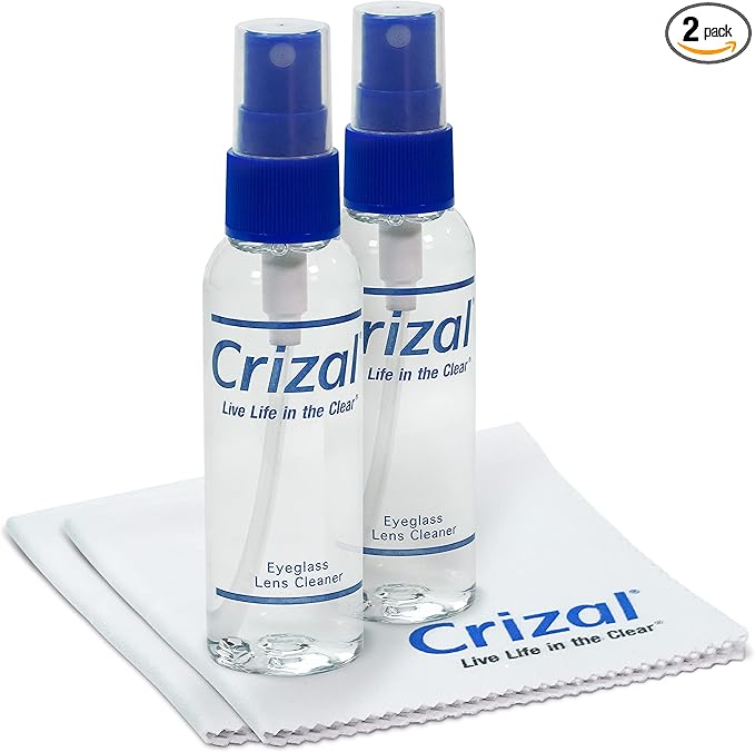 Eyeglass Lens Cleaning Kit – 2 Pack – Designed & Tested by Crizal