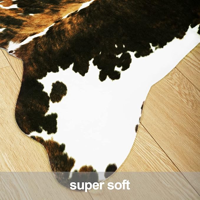 Amearea Faux Cow Hide Rug 3.2x2.3 Feet, Premium Western Home Decor Cow Print - Image 7