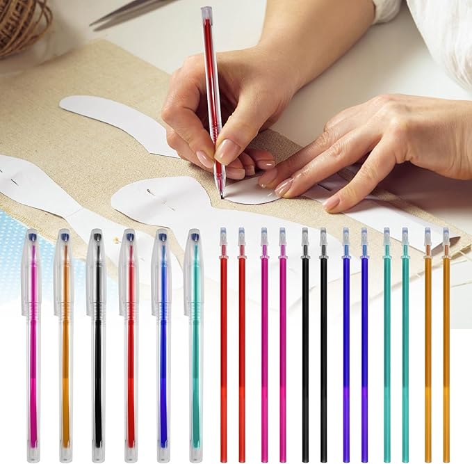 36pcs Heat Erasable Pens for Fabric, Fabric Pens for Sewing Erasable for by YFANITI