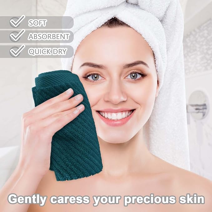 Face Towels for Bathroom, Fluffy Bathroom Hand Towels, Wash Cloths for Showering - Image 4