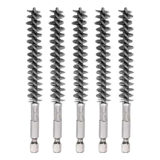 HARFINGTON 5Pcs Bore Brush Stainless Steel 12mm Dia Cleaning Twisted Wire Brush by HARFINGTON