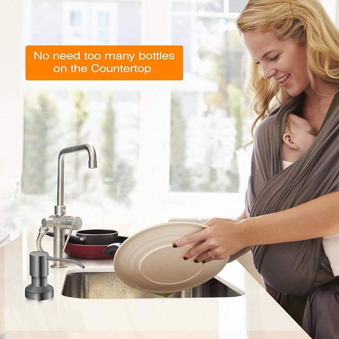 Sink Soap Dispenser for Kitchen Sink, Countertop Built in Sink Soap Dispenser - Image 6