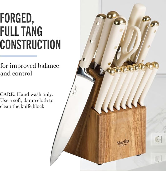 Martha Stewart Knife Block Set 16-Piece - Image 2
